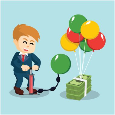 Bir işadamı balon darbe para pompalıyor