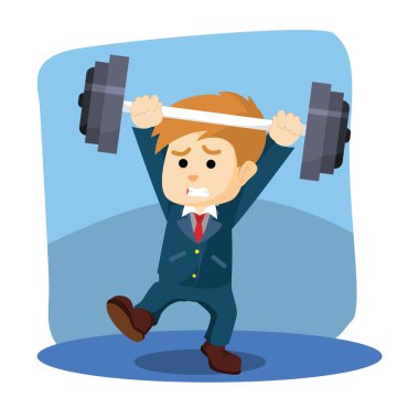 bir işadamı kaldırdı ağırlıkları dengesiz etmek olduğunu