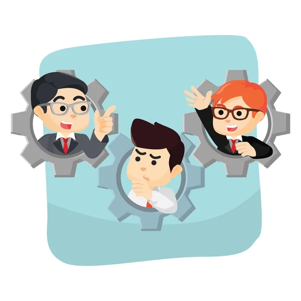 A businessman is in talks to acquire strategy — Stock Vector