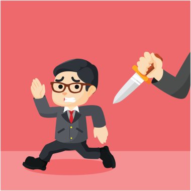 bir bıçak beri çalışan iş adamı takip