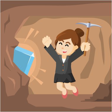 çalışan mutlu bulmak dev elmas