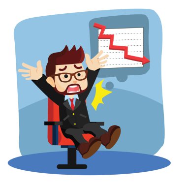 işadamı düşük grafik sürpriz