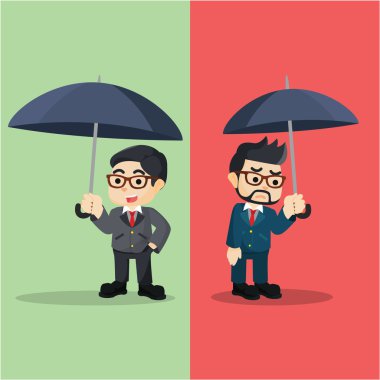 İş adamı farklı duygusal yaşam