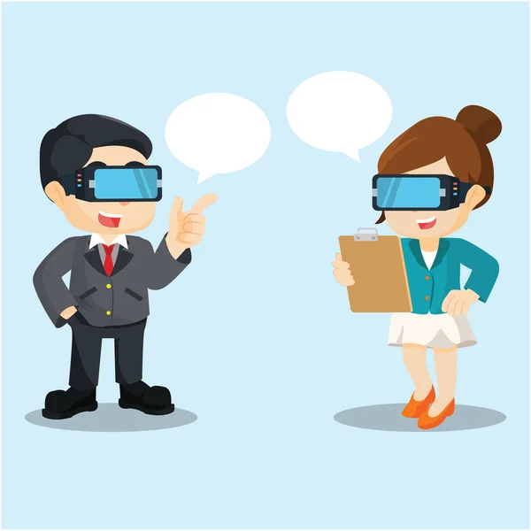 Chattare con la realtà virtuale — Vettoriale Stock