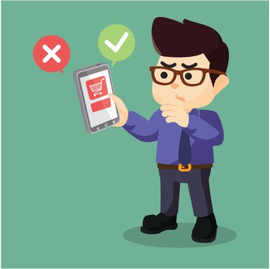 çalışan bir online alışveriş yaparken