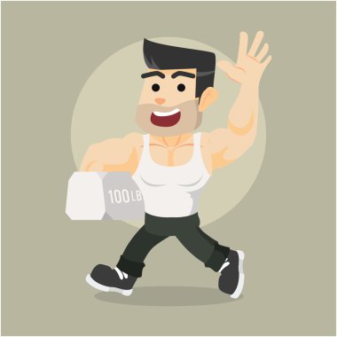 vücut geliştirmeciydi taşıma ağırlığı yürüyüş