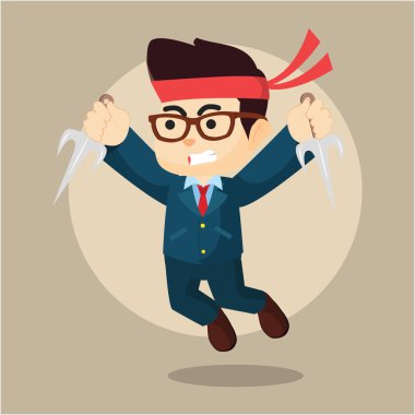 silah ile işadamı atlama