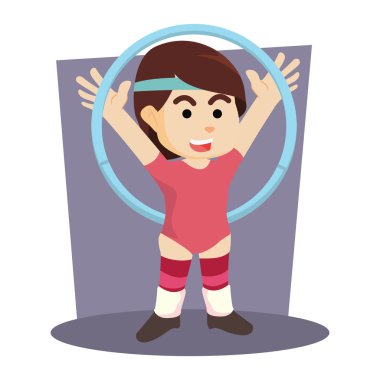 kadın hoola hoop akrobatik