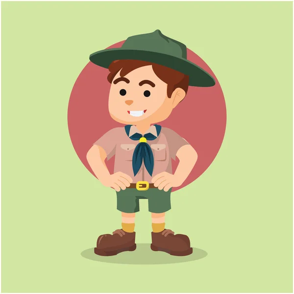 Boy scout illustration design — Stock vektor