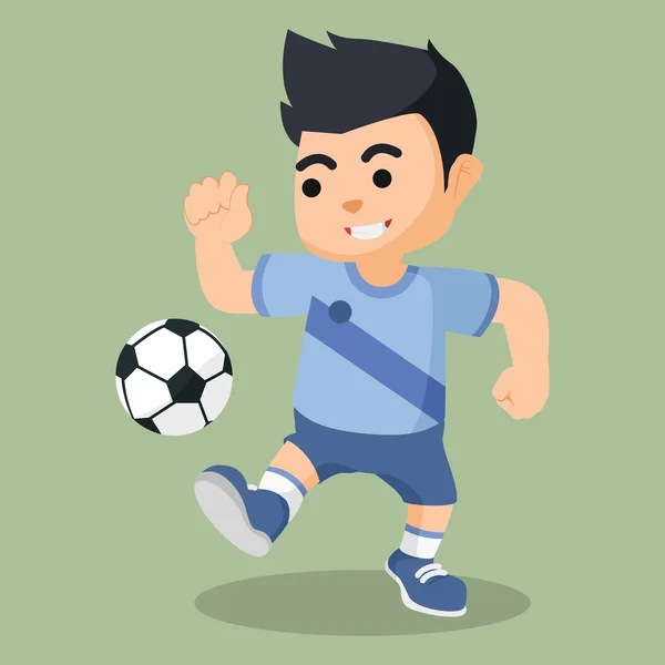 Мужчины дриблинг футбол иллюстрации дизайн — стоковый вектор