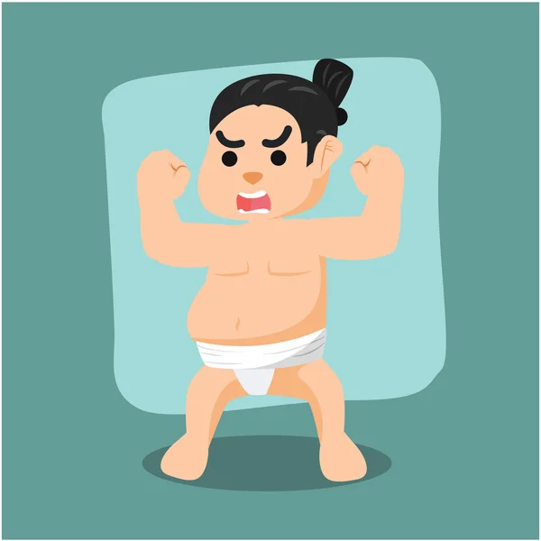 Sumo luchador diseño de ilustración — Vector de stock