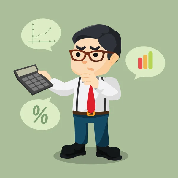 Accountant tellen percentage — Stockvector