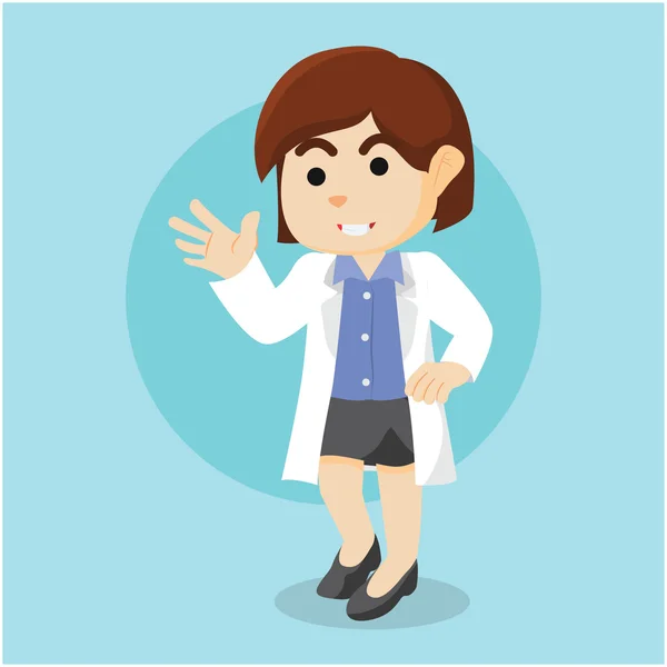 Mujer médico ilustración diseño — Vector de stock