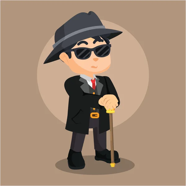 Mafia chico ilustración diseño — Vector de stock