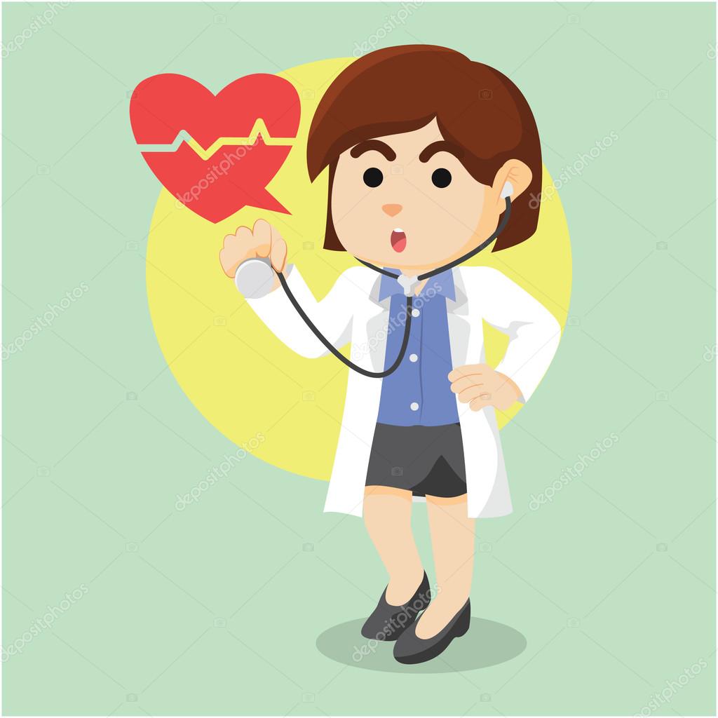Female doctor holding stethoscope Stock Vector Image by