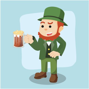 bira illüstrasyon tasarım tutarak cüce cin