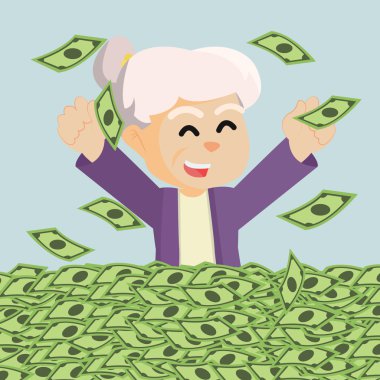 Büyükanne zevk emekli parasını