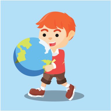 Çocuk neşeli taşıma dev Küre