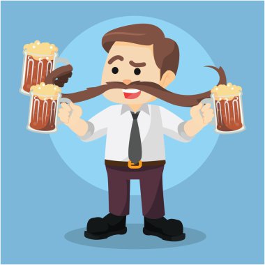 bıyıklı adam üç bira