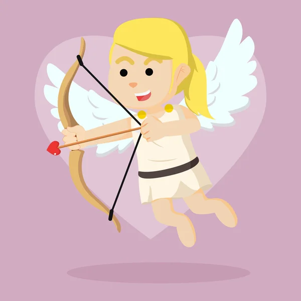 Cupid meisje afbeelding ontwerp — Stockvector