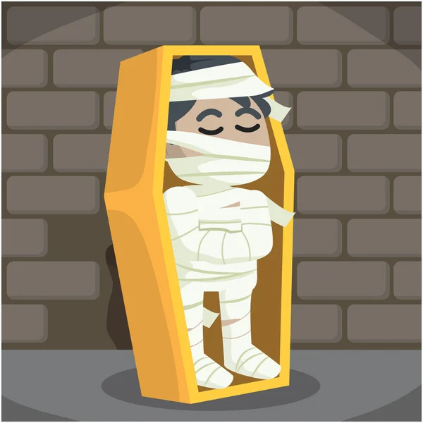 Mummy in catacomb illustration design — Stock Vector