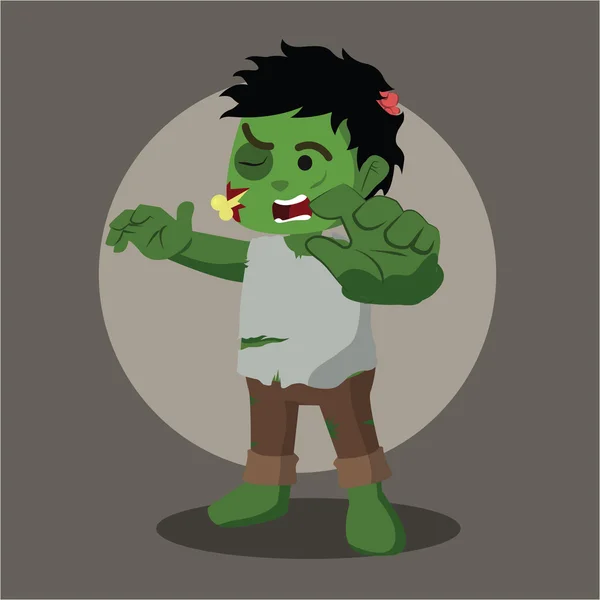 Zombie colorido diseño de ilustración — Vector de stock