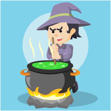 Cadı pişirme iksir renkli