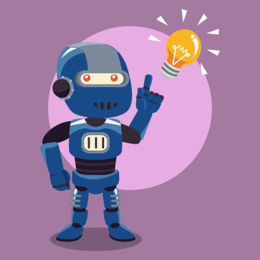 Mavi robot bir fikir almak