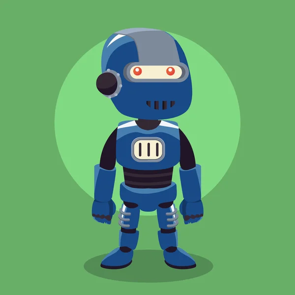 Blauwe robot afbeelding ontwerp — Stockvector