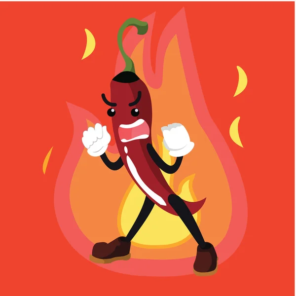 Chili man boos afbeelding ontwerp — Stockvector