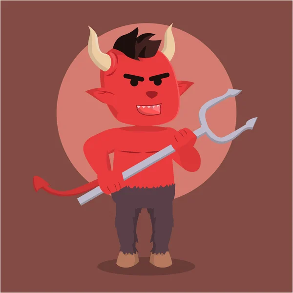 Devil hold add fork — стоковый вектор