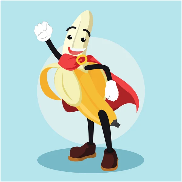 Bananenmann, der Superheld — Stockvektor