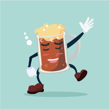 bira adam sarhoş illüstrasyon tasarımı