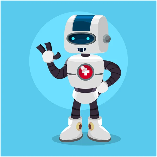 Υγεία ρομπότ Εικονογράφηση Σχεδιασμός — Διανυσματικό Αρχείο