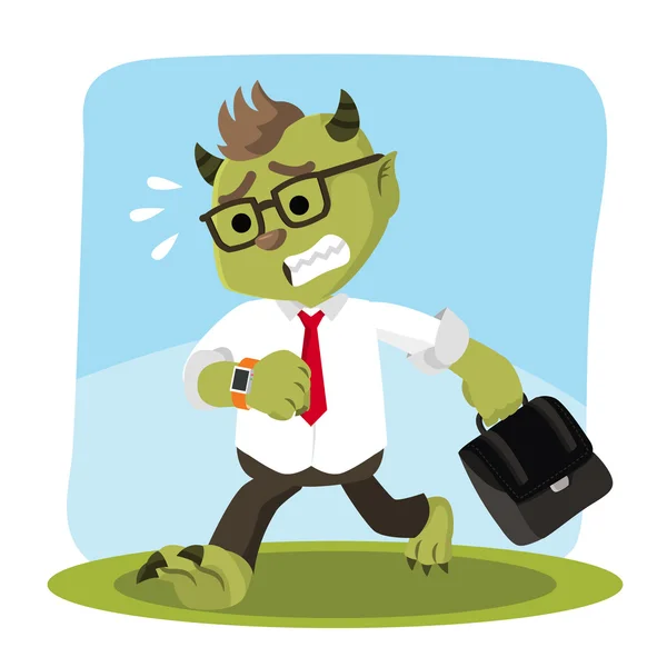 Monster office rendszerű sietett — Stock Vector