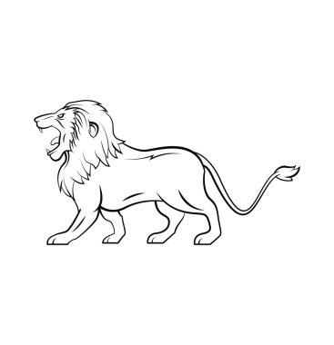 Aslan illüstrasyon vektör