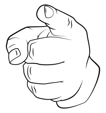 işaret eden bir ele