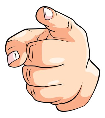 işaret eden bir ele