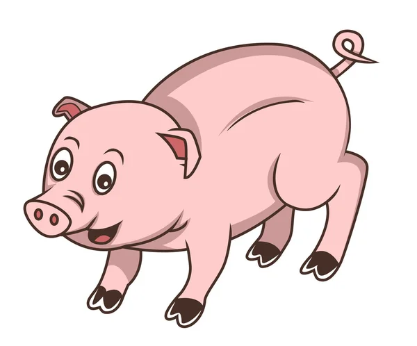 Pink pig — Stock Vector