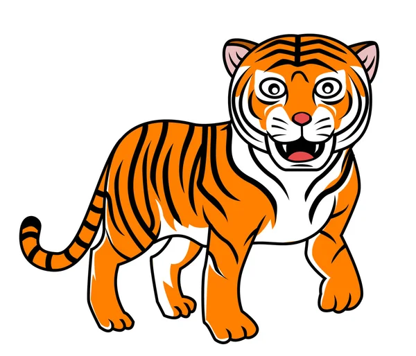 Schattig tijger — Stockvector