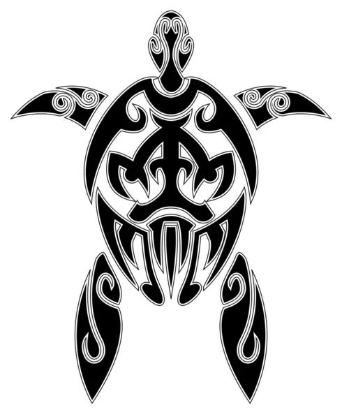 Tatuaje de tortuga — Vector de stock