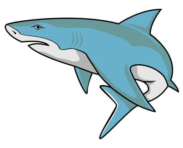 Tiburón azul — Vector de stock