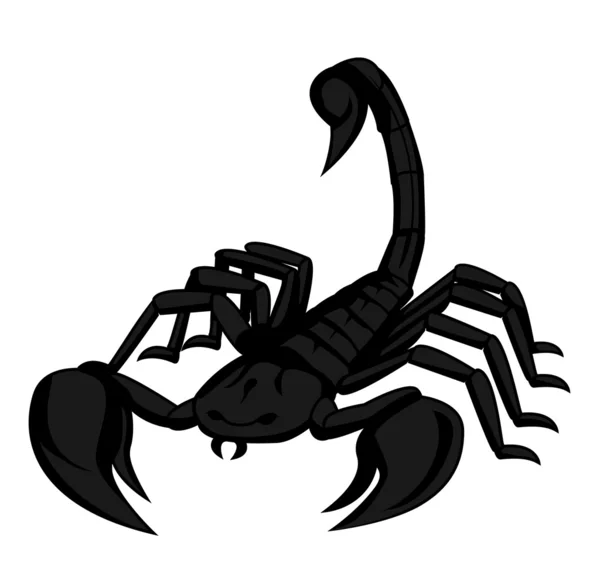 Schwarzer Skorpion — Stockvektor