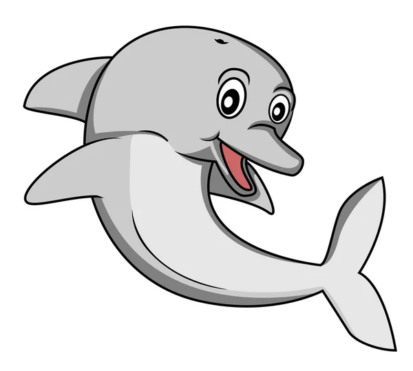 Dibujos animados de delfines — Vector de stock