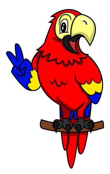 Cartoon parrot — Stockvector