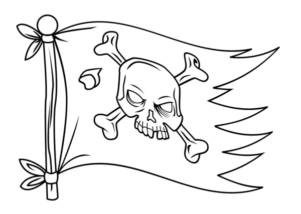 Bandera pirata — Vector de stock