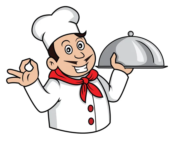 Chef-kok Vector Illustratie ontwerp — Stockvector