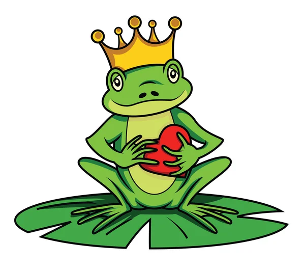 King frog — Stock Vector