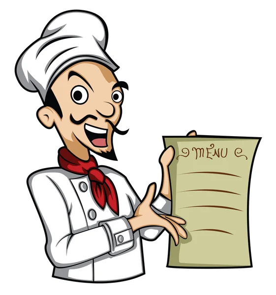 Menú Chef — Vector de stock