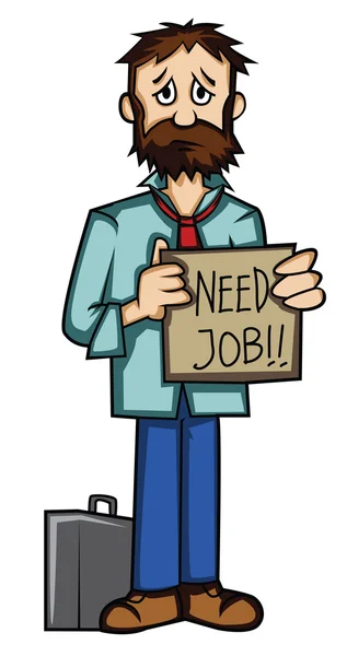 L'homme a besoin d'emploi — Image vectorielle